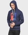 Shop Men's Blue Printed Full Sleeve Stylish Casual Hooded Sweatshirt-Design