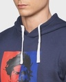 Shop Men's Blue Printed Full Sleeve Stylish Casual Hooded Sweatshirt-Full