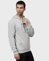 Shop Men's Grey Typography Full Sleeve Stylish Casual Hooded Sweatshirt-Full