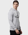 Shop Men's Grey Printed Full Sleeve Stylish Casual Hooded Sweatshirt-Full