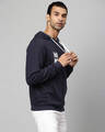 Shop Men's Blue Typography Full Sleeve Stylish Casual Hooded Zipper Sweatshirt-Design