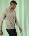 Shop Men's Beige Regular Fit Sweatshirt-Full