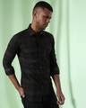 Shop Men's Black Checkered Regular Fit Shirt-Full