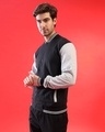 Shop Men's Black & White Color Block Regular Fit Jacket-Design