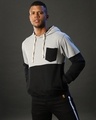 Shop Men's Black & Grey Colorblocked Regular Fit Sweatshirt-Front