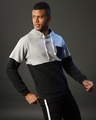 Shop Men's Black & Grey Colorblocked Regular Fit Sweatshirt-Full