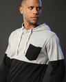 Shop Men's Black & Grey Colorblocked Regular Fit Sweatshirt