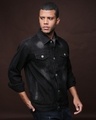 Shop Men's Black Regular Fit Jacket-Full