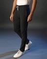 Shop Men's Black Striped Regular Fit Track Pants-Design