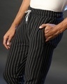 Shop Men's Black Striped Regular Fit Track Pants