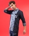 Shop Men's Blue Checkered Regular Fit Shirt-Design