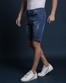 Shop Men's Blue Slim Fit Shorts-Design