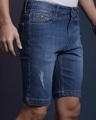 Shop Men's Blue Slim Fit Shorts