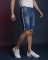 Shop Men's Blue Slim Fit Shorts-Full