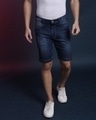 Shop Men's Blue Slim Fit Shorts-Front