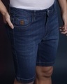 Shop Men's Blue Slim Fit Shorts