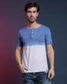 Shop Men's Blue & White Regular Fit T-shirt-Front