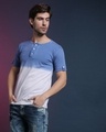 Shop Men's Blue & White Regular Fit T-shirt-Full