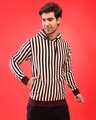 Shop Men's Brown Striped Regular Fit Sweatshirt-Front