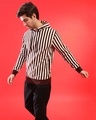 Shop Men's Brown Striped Regular Fit Sweatshirt-Full