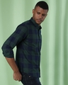Shop Men's Green Checkered Regular Fit Shirt-Design
