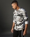 Shop Men's Grey Camouflage Regular Fit Shirt-Design