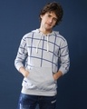 Shop Men's Grey Checkered Regular Fit Sweatshirt-Front
