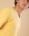 Shop Men's Yellow Solid Regular Fit T-shirt-Full