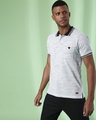 Shop Men's Grey Striped Regular Fit T Shirt-Full