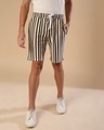Shop Men's Multicolor Striped Regular Fit Shorts-Front