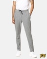 Shop Men's Stylish Grey Track Pants-Front