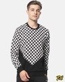 Shop Full Sleeve Checks Men Stylish Casual Sweatshirt-Front