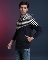 Shop Men's White Striped Regular Fit Sweatshirt-Design
