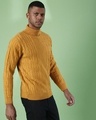Shop Men's Yellow Regular Fit Sweater-Full