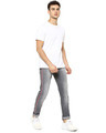 Shop Men's Side Striped Slim Fit Casual Denim Jeans-Full