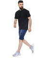 Shop Men Slim Fit Solid Stretch Stylish New Trends Blue Denim Shorts-Full