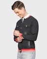 Shop Men's Black Full Sleeve Stylish Casual Denim Jacket-Design