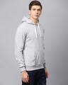 Shop Men's Grey Full Sleeve Stylish Casual Hooded Sweatshirt