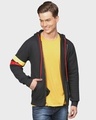 Shop Men's Black Solid Full Sleeve Stylish Casual Sweatshirt-Front