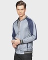 Shop Men's Blue Full Sleeve Stylish Sports Jacket-Front