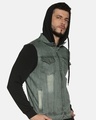 Shop Men Solid Styles Hooded Casual Denim Jacket-Full