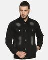 Shop Men Solid Stylish Casual Denim Jackets-Front