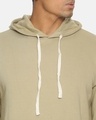 Shop Men's Beige Stylish Full Sleeve Hooded Sweatshirt