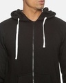 Shop Men's Black Stylish Full Sleeve Hooded Sweatshirt
