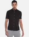 Shop Men Solid Stylish Half Sleeve Casual Shirt-Front