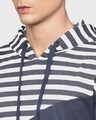 Shop Men's White Striped Full Sleeve Stylish Casual Hooded Sweatshirt-Full