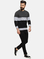 Shop Men's Black Color Block Stylish Casual T-Shirt-Full