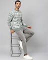 Shop Men's Green Stylish Checkered Casual Sweater