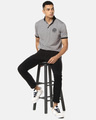 Shop Men's Stylish Print Polo Neck Casual T-Shirt-Full
