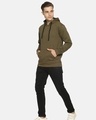 Shop Men's Brown Stylish Solid Casual Hooded Sweatshirt-Full